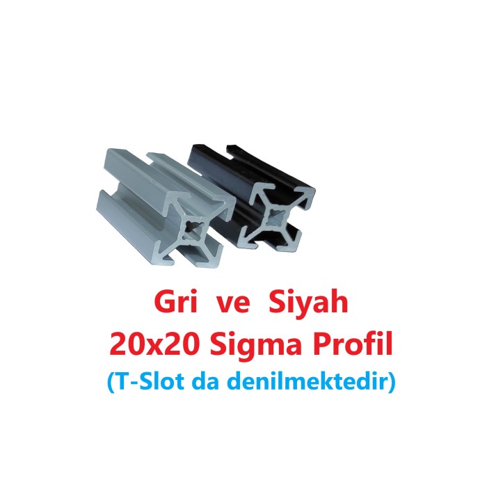 20x20 Siyah Sigma Profil 6 Kanal