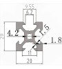 20x20 V Slot Sigma Profil (6 Kanal)