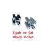 20x20 V Slot Siyah Sigma Profil (6 Kanal)