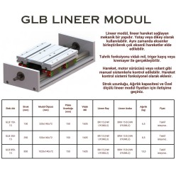 Lineer Hazır Modül 150 Stroke, Genişlik 120 mm, Lineer kızak 15 mm