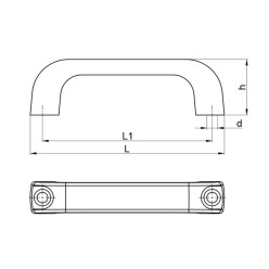 Plastik Kulp Tutamak Boy 137 mm, Vida deliği M8